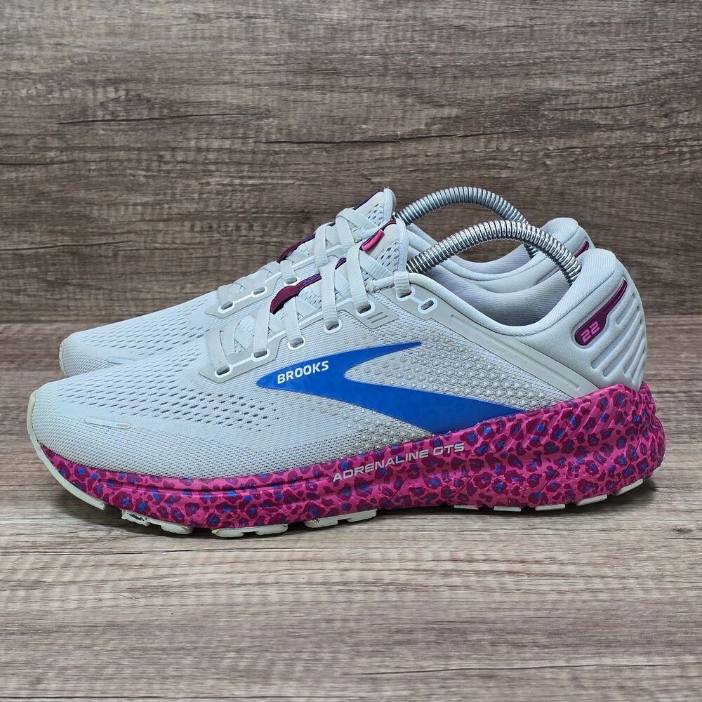 Brooks Adrenaline GTS 22 Women's Sz 10.5 B Light Gray Pink Shoes READ DESCRIPTIO - Picture 4 of 11